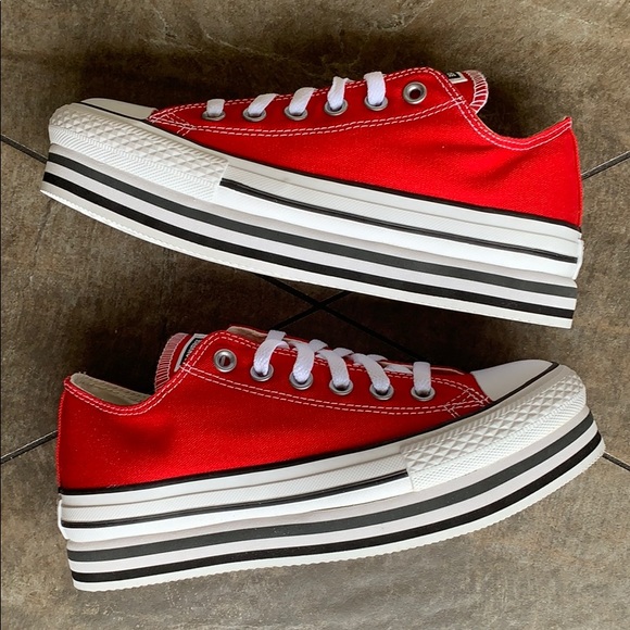 CONVERSE CTAS PLATFORM LAYER OX ENAMEL RED/WHITE/B - Picture 13 of 16